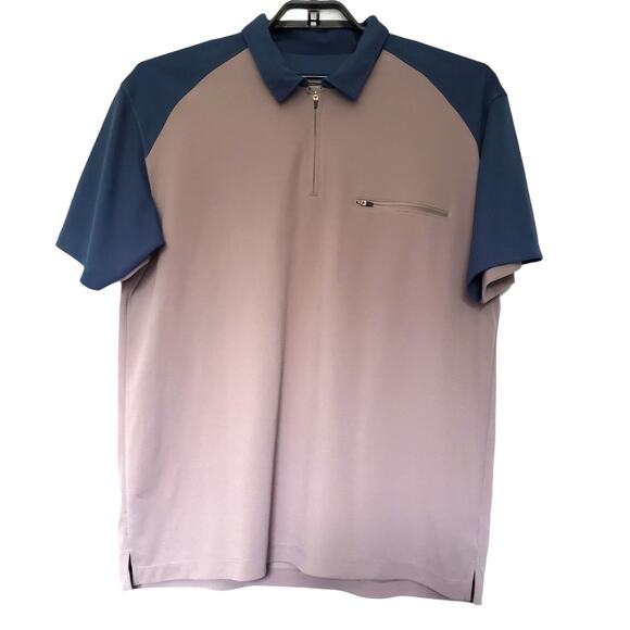 Columbia Titanium Omni UPF 15 Mens Zip Pocket Polo Top Size XL Colorblock - Picture 1 of 13
